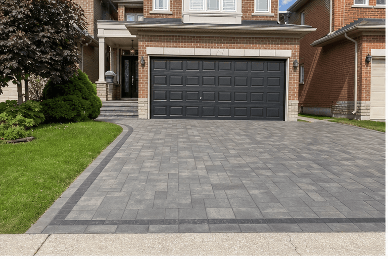 Finished interlock driveway used in the StoneMark website prototype